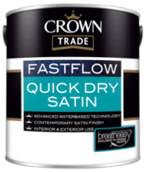 Crown Trade Fastflow Quick Dry White Satin
