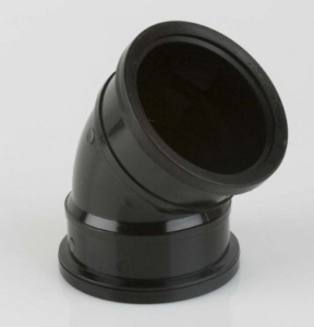 Brett Martin110mm Black Double Socket Soil Bend 135 Deg BS482B